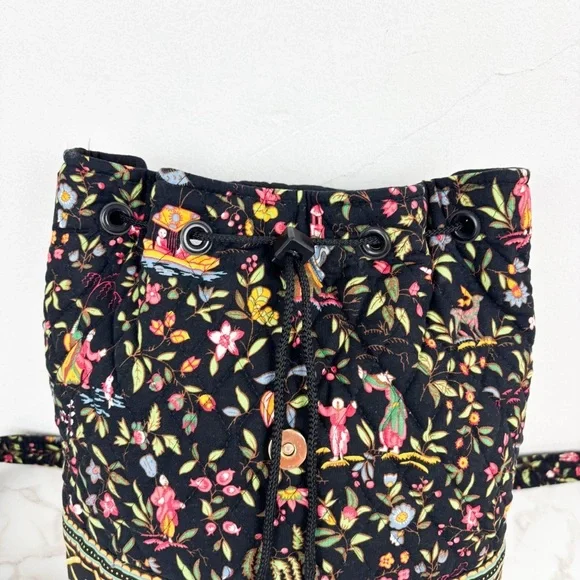 Vintage Vera Bradley Asian Print Quilted Backpack - Picture 5 of 13